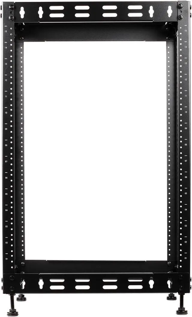 Main image of Rosewill 15U Open Frame Network Rack for Servers & AV Gear,Server Rack Floor Standing or Wall Mounted, AV Rack for 19" Networking, Servers and Audio 20 inches Depth-RSWR-15U001