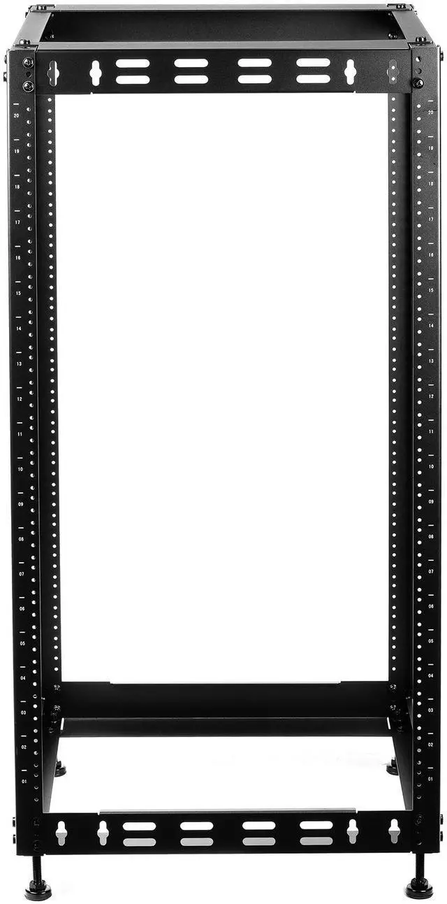 Main image of Rosewill 20U Open Frame Network Rack for Servers & AV Gear,Server Rack Floor Standing or Wall Mounted, AV Rack for 19" Networking, Servers and Audio 20 inches Depth-RSWR-20U001