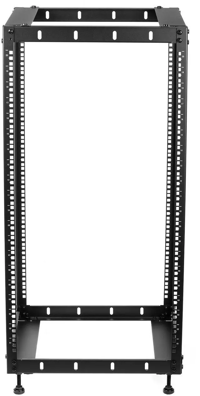 Alt view image 5 of 16 - Rosewill 20U Open Frame Network Rack for Servers & AV Gear,Server Rack Floor Standing or Wall Mounted, AV Rack for 19" Networking, Servers and Audio 20 inches Depth-RSWR-20U001