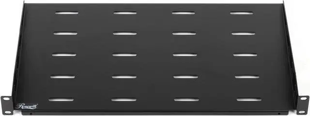 Alt view image 4 of 5 - Rosewill 1U 19-Inch Universal Vented Rack Mount Cantilever Server Cabinet Shelf 10-Inches Deep Black, 2 Pack-RSA-1USHF001D