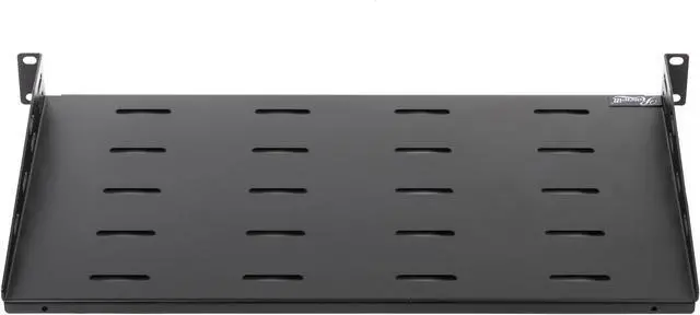 Alt view image 5 of 5 - Rosewill 1U 19-Inch Universal Vented Rack Mount Cantilever Server Cabinet Shelf 10-Inches Deep Black, 2 Pack-RSA-1USHF001D