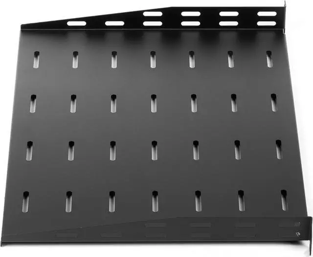 Alt view image 2 of 4 - Rosewill 1U 19-Inch Universal Vented Rack Mount Cantilever Server Cabinet Shelf 14-Inches Deep Black, 2 Pack-RSA-1USHF002D