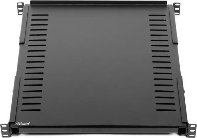 Alt view image 3 of 4 - Rosewill 1U Adjustable Vented Server Rack Mount Shelf - 175lbs - 22" to 45" Adjustable Mounting Depth Universal Tray for 19" AV/ Network Equipment Rack-RSA-1USHF004A