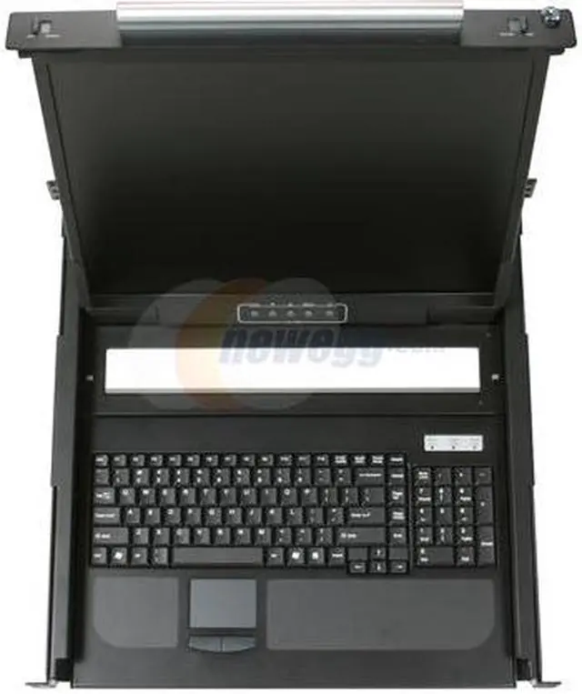 Alt view image 3 of 8 - 19" 1U Rackmount 1 port KVM Console LCD