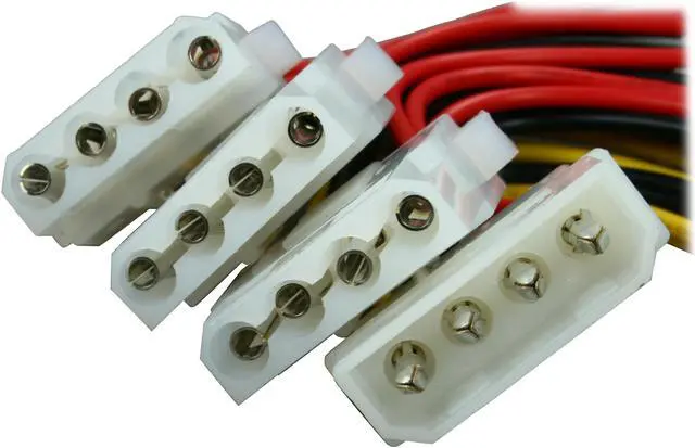 Alt view image 2 of 3 - NORCO C-P1T7 4 Pin Molex 1 Male to 7 Female Power Extension Splitter Cable - OEM