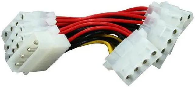Alt view image 3 of 3 - NORCO C-P1T7 4 Pin Molex 1 Male to 7 Female Power Extension Splitter Cable - OEM