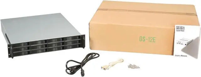 Alt view image 7 of 7 - NORCO DS-12E 12 3.5" Drive Bays One SFF-8088 "IN" connector for connection to the host, two SFF-8088 "OUT" connectors for expansion to an additional JBOD enclosure External 2U 12 Bay 6G SAS / SATA III Expander Rackmount RAID / JBOD Enclosur - OEM