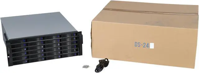 Alt view image 7 of 7 - External 4U 24 Bay Hot-Swap 6G SAS / SATA III Rackmount RAID / JBOD Enclosure
