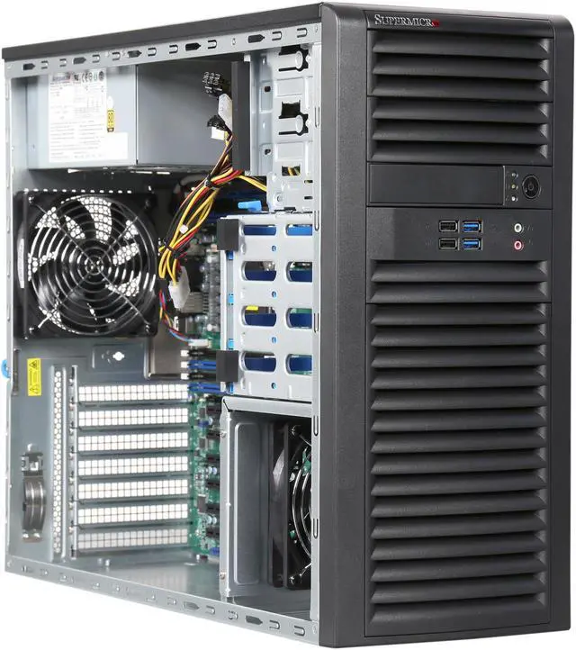 Alt view image 7 of 9 - SUPERMICRO SYS-7038A-I Mid-Tower Server Barebone Dual LGA 2011 Intel C612 DDR4 2133/1866/1600