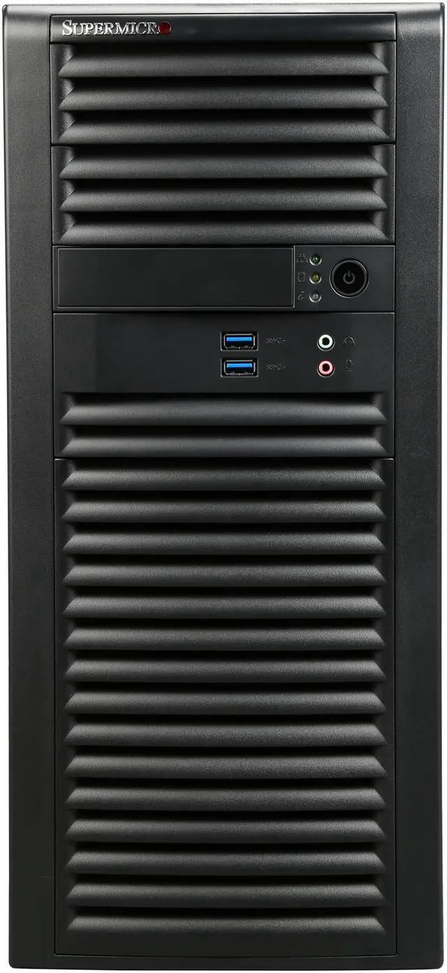 Alt view image 2 of 8 - SUPERMICRO SYS-5038A-I Mid-Tower Server Barebone LGA 2011 Intel C612 2133/1866/1600/1333MHz ECC DDR4 SDRAM 72-bit, 288-pin (RDIMM/LRDIMM) / 284-pin gold-plated DIMMs
