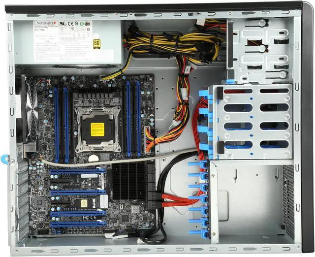Alt view image 6 of 8 - SUPERMICRO SYS-5038A-I Mid-Tower Server Barebone LGA 2011 Intel C612 2133/1866/1600/1333MHz ECC DDR4 SDRAM 72-bit, 288-pin (RDIMM/LRDIMM) / 284-pin gold-plated DIMMs