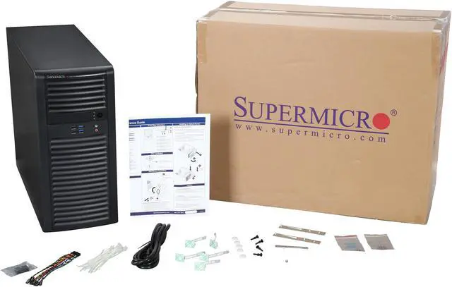 Alt view image 9 of 9 - Supermicro Performance Workstation Barebone 5039A-IL, Mid-tower, Intel C236 Chipset, Supports Intel Xeon E3 v6 / v5, 7th / 6th Gen Intel Core i7 / i5 / i3, Pentium, Celeron CPUs