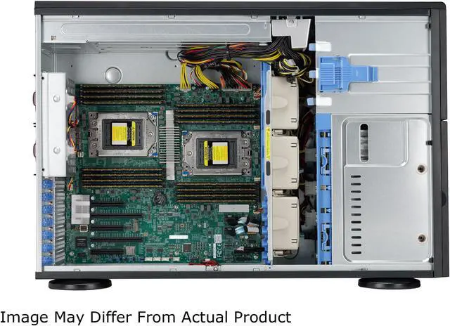 Alt view image 3 of 4 - SUPERMICRO AS-4023S-TRT Tower / 4U Rackmountable Server Barebone Socket SP3 DDR4 2666 MHz Registered ECC, 240-pin gold-plated DIMMs