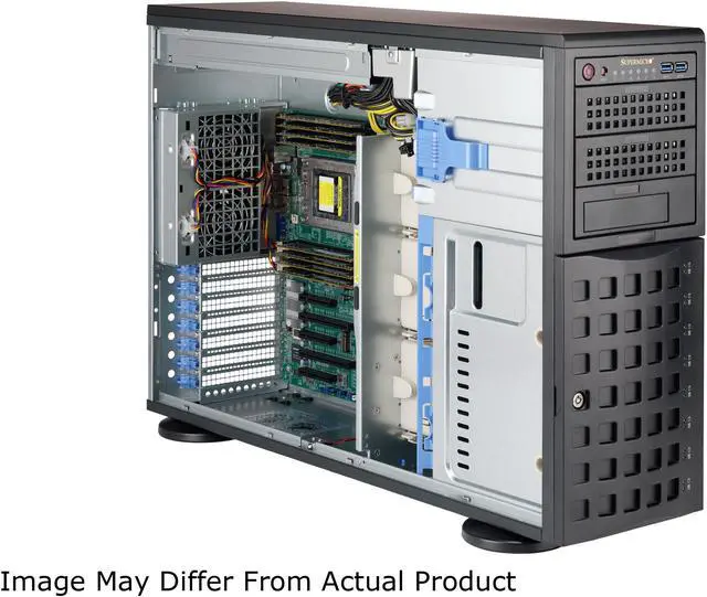 Main image of SUPERMICRO AS-4023S-TRT Tower / 4U Rackmountable Server Barebone Socket SP3 DDR4 2666 MHz Registered ECC, 240-pin gold-plated DIMMs