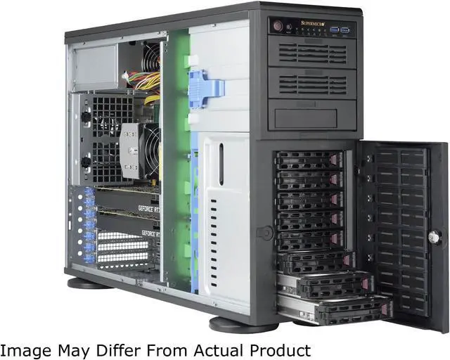 Alt view image 4 of 8 - SUPERMICRO SYS-5049A-T Server Barebone LGA 3647 Intel C621 12 x DDR4 ECC RDIMM / RDIMM3DS / LRDIMM / LRDIMM 3DS