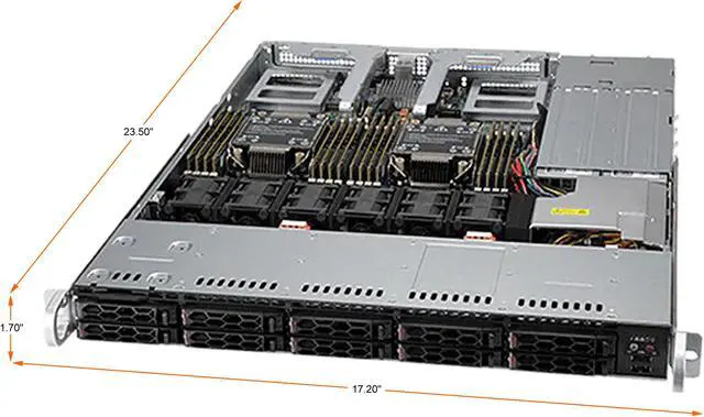 Alt view image 2 of 3 - SUPERMICRO SuperServer SYS-120C-TN10R 1U Rackmount Server Barebone, Complete System Only ! For Customized Please Contact with Newegg B2B