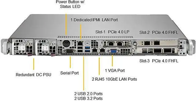 Alt view image 4 of 5 - SUPERMICRO SYS-110P-FDWTR 1U Rackmount Server Barebone, for Customized Please Contact with Newegg B2B