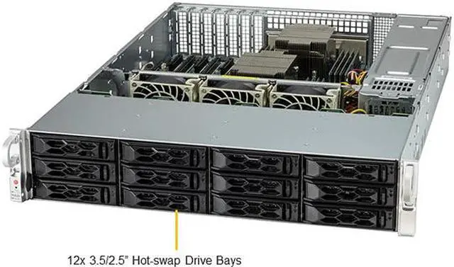 Alt view image 3 of 5 - SUPERMICRO AS -2024S-TR 2U Rackmount Server Barebone without Heat Sinks