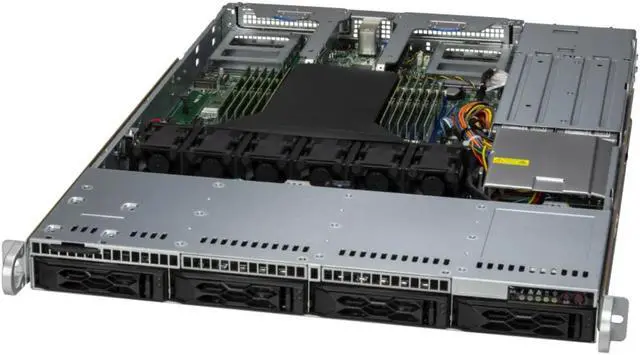 Main image of CloudDC A+ Server AS -1015CS-TNR, 1U CloudDC with 4 hot-swap 3.5" NVMe/SAS/SATA bays and 2 PCIe 5.0 x16 slots + 2 AIOM slots