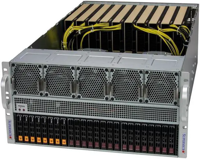 Alt view image 4 of 4 - Supermicro 521GE-TNRT-OTO-2 GPU Server System, Dual Intel® Xeon® Gold 6548Y+ Processor, 2T DDR5-4800 Memory, 960GB M.2 SSD, 3.8TB SSD, 8X NVIDIA H100 80GB, 3 Years Manufacturer's Warranty.