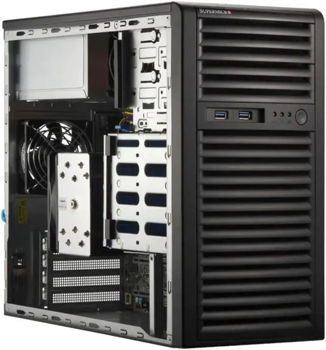 Main image of Supermicro AS-3015A-I-7600X-16-960 Mini-Tower Server System, AMD Ryzen 5 7600X Processors, 6-Core/12-Threads, 16GB DDR5-4800 Memory, 960GB M.2 SSD, TPM2.0, 3 Years Manufacturer's Warranty..