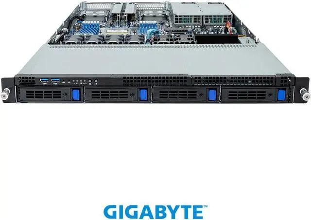 Alt view image 2 of 4 - GIGABYTE R163-Z30-AAB2 Rack Server - AMD EPYC™ 9004 - 1U UP 4-Bay SATA/SAS