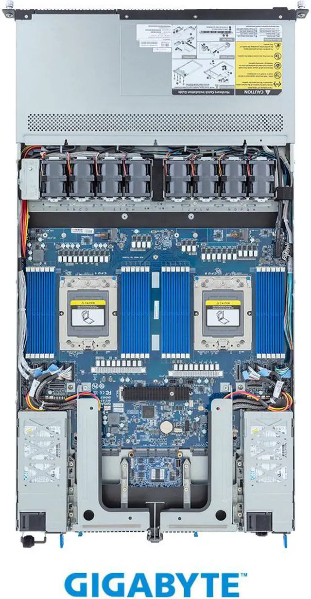 Alt view image 4 of 4 - GIGABYTE R183-Z93-AAD1 Rack Server - AMD EPYC™ 9004 - 1U DP 4-Bay Gen5 NVMe/SATA/SAS-4