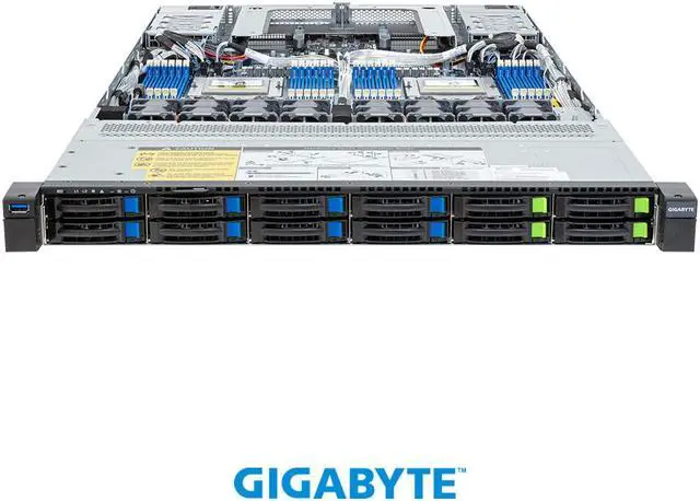 Alt view image 2 of 4 - GIGABYTE R183-Z94-AAD2 Rack Server - AMD EPYC™ 9004 - 1U DP 12-Bay Gen5 NVMe/SATA/SAS-4