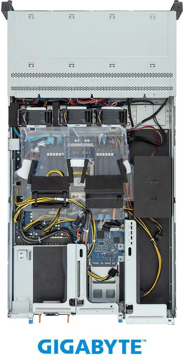 Alt view image 4 of 4 - GIGABYTE R243-EG0-AAL1 Rack Server - AMD EPYC™ 8004 - 2U UP 4 x PCIe Gen5 GPUs Titanium