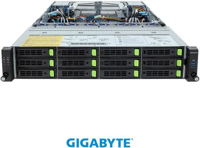 Alt view image 2 of 4 - GIGABYTE R283-Z94-AAD1 Rack Server - AMD EPYC™ 9004 - 2U DP 12+4-Bay Gen5 NVMe/SATA/SAS4