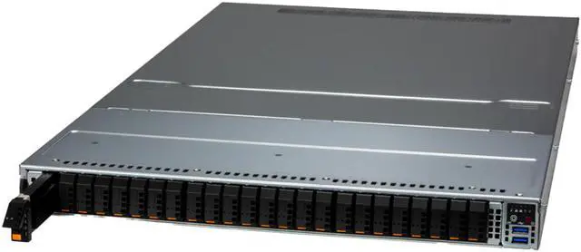Main image of Supermicro Storage SuperServer SSG-121E-NES24R, 1U front-loading all-flash storage server with 24 E1.S NVMe drives and PCIe 5.0