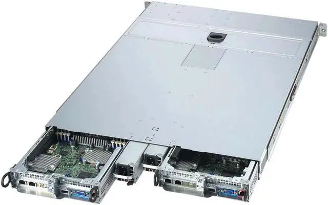 Main image of Supermicro Twin SuperServer SYS-120TP-DTTR, 1U 2-node TwinPro with 4 2.5" SATA drives per node