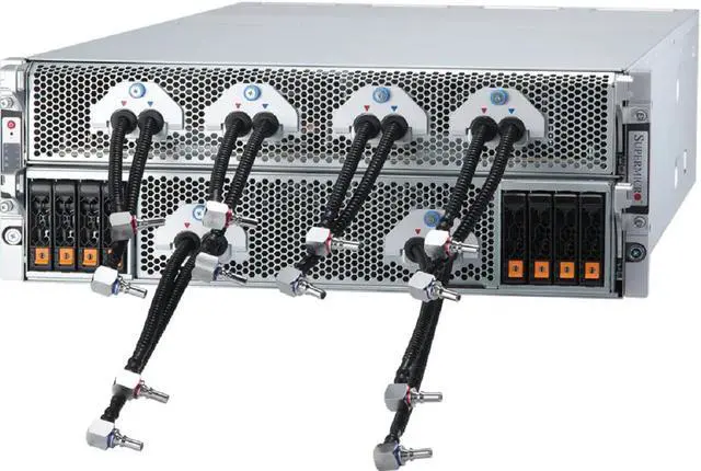 Main image of Supermicro GPU SuperServer SYS-421GE-TNHR2-LCC, DP Intel 4U Liquid-Cooled System with NVIDIA HGX H100/H200 8-GPU, Complete System Only