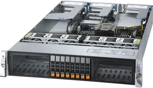 Main image of Supermicro A+ Workstation AS -2115HV-TNRT, 2U UP rackmount workstation with 8 hot-swap NVMe/SAS/SATA drive bays and PCIe 5.0, Complete System Only
