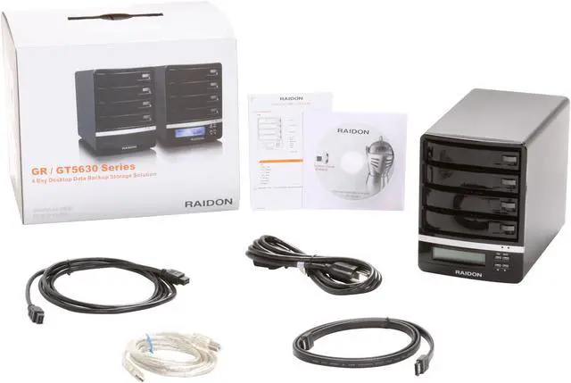 Alt view image 5 of 5 - Raidon 4 Bay eSATA, USB 2.0, FireWire External Hard Drive Enclosure With Built-in SATA RAID 5 GR5630-4S-WBS2