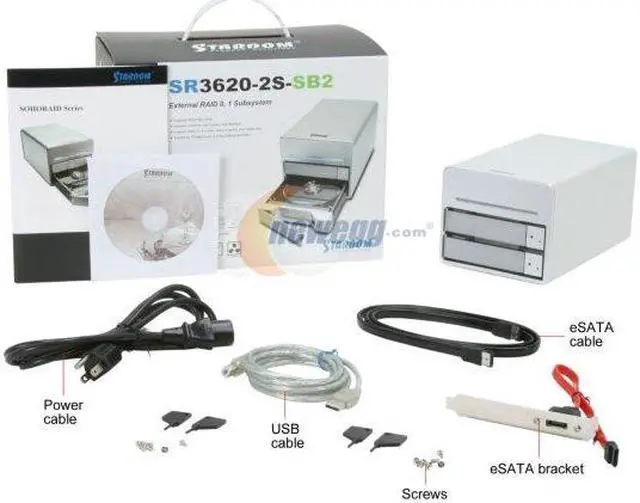 Alt view image 2 of 4 - Stardom 2 bay 3.5" SATA to USB 2.0 & eSATA / RAID 0 /RAID 1 Sub-System SR3620-2S-SB2