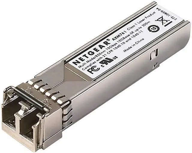 Main image of NETGEAR SFP+ Transceiver, 10GBase-SR for multimode 50/125µm OM3 or OM4 fiber | Pack of 10, AXM761