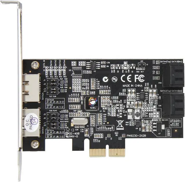 Alt view image 3 of 5 - SIIG SC-SA0R11-S1 PCI-Express 2.0 x2 Low Profile Ready SATA III (6.0Gb/s) 4-Port Hybrid RAID Controller Card