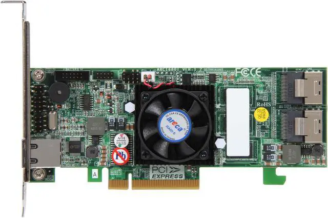 Alt view image 3 of 6 - areca ARC-1680i PCI-E x8 SAS PCIe SAS RAID Adapter