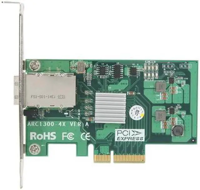 Alt view image 2 of 2 - areca ARC-1300-4X PCI Express x4 SATA / SAS Controller Card