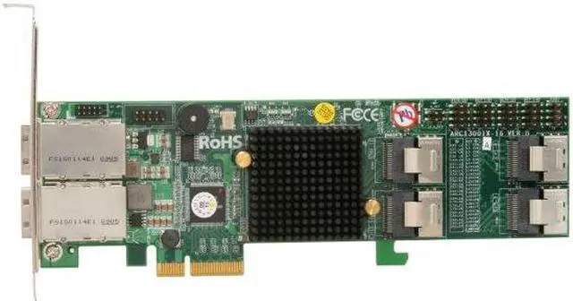Alt view image 2 of 4 - areca ARC-1300ix-16 PCI Express x4 Low Profile Ready SATA / SAS Controller Card