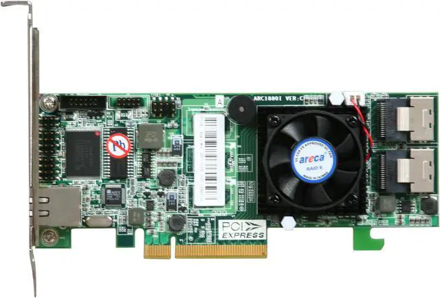 Alt view image 3 of 6 - areca ARC-1880i PCI-Express 2.0 x8 SATA / SAS Controller Card