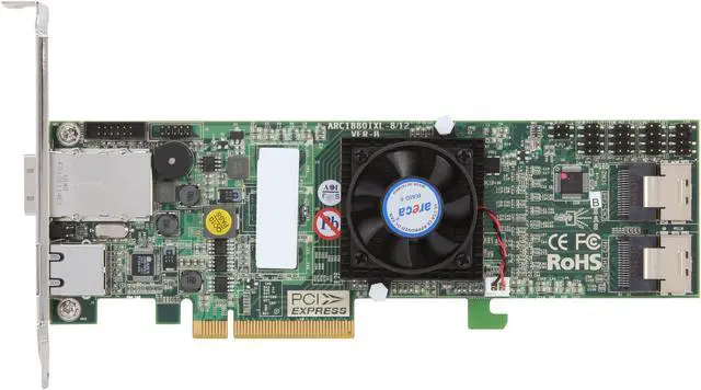 Alt view image 3 of 6 - areca ARC-1880ixl-12 PCI-Express 2.0 x8 SATA / SAS Controller Card