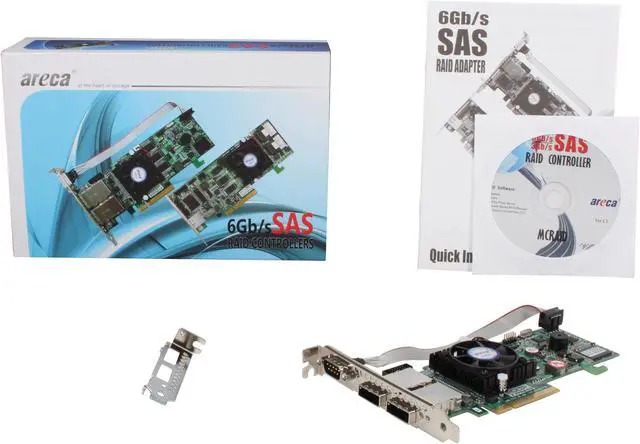 Alt view image 5 of 5 - areca ARC-1223-8X PCI-Express 2.0 x8 Low Profile SATA / SAS Controller Card