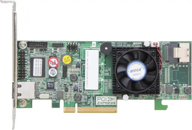 Alt view image 3 of 6 - areca ARC-1213-4I PCI-Express 2.0 x8 Low Profile SATA / SAS 4-Port RAID Controller