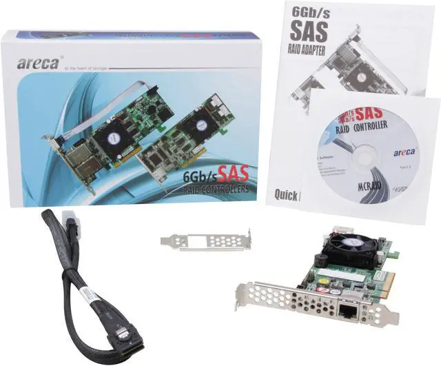 Alt view image 6 of 6 - areca ARC-1213-4I PCI-Express 2.0 x8 Low Profile SATA / SAS 4-Port RAID Controller