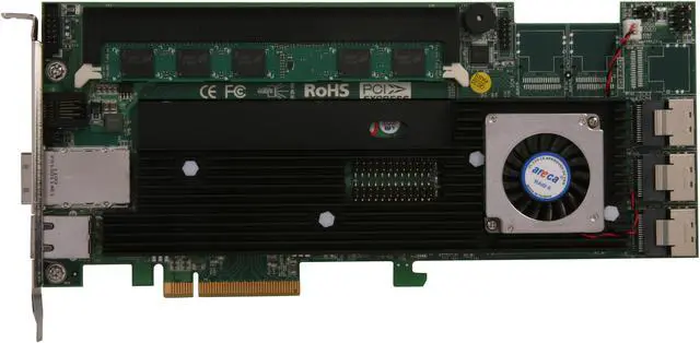 Alt view image 3 of 6 - areca ARC-1882ix-12-4G PCI-Express 3.0 x8 SATA / SAS 16-Port 6Gb/s RAID Adapter