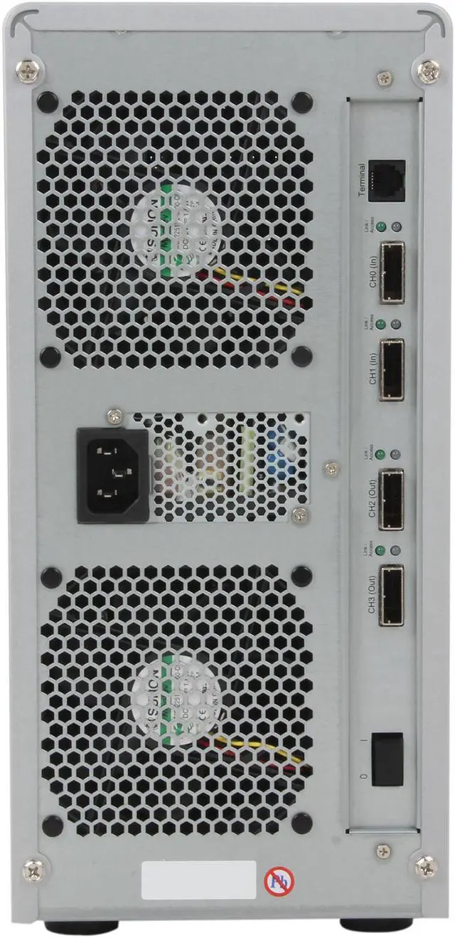 Alt view image 4 of 6 - areca ARC-4036 8 x hot-plug 3.5" Drive Bays 2 SAS "Host In" connector 2 SAS "Expansion Out" connector 1 6-pin UART RJ-11 connector 8-Bays 6Gb/s SAS Tower JBOD Enclosure