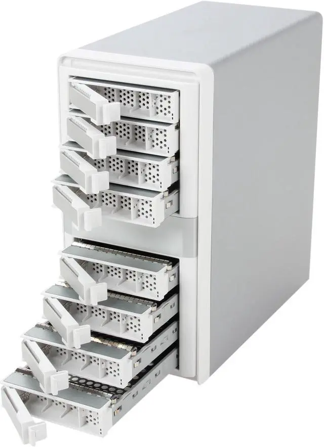 Alt view image 5 of 6 - areca ARC-4036 8 x hot-plug 3.5" Drive Bays 2 SAS "Host In" connector 2 SAS "Expansion Out" connector 1 6-pin UART RJ-11 connector 8-Bays 6Gb/s SAS Tower JBOD Enclosure
