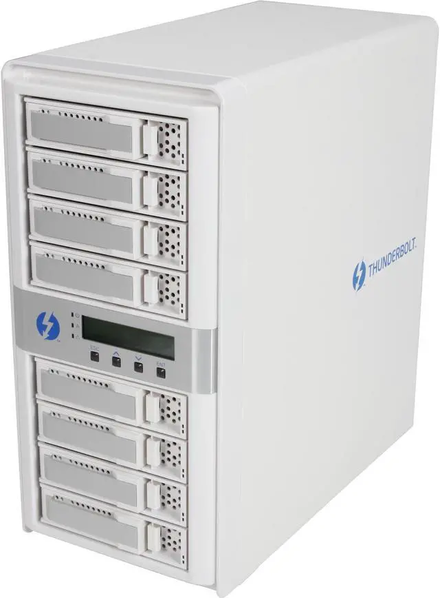 Main image of areca ARC-8050 RAID 0/1/1E/3/5/6/10/30/50/60/Single Disk or JBOD 8 x 6Gb/s 3.5" Drive Bays Two Thunderbolt Channels 8-Bay Thunderbolt to 6Gb/s SAS RAID Storage w/ LCD
